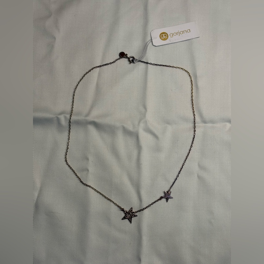 Gorjana Silver and Purple Star Charm Necklace - Picture 2 of 4